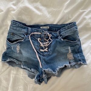 Billabong Lace-Up Denim Shorts